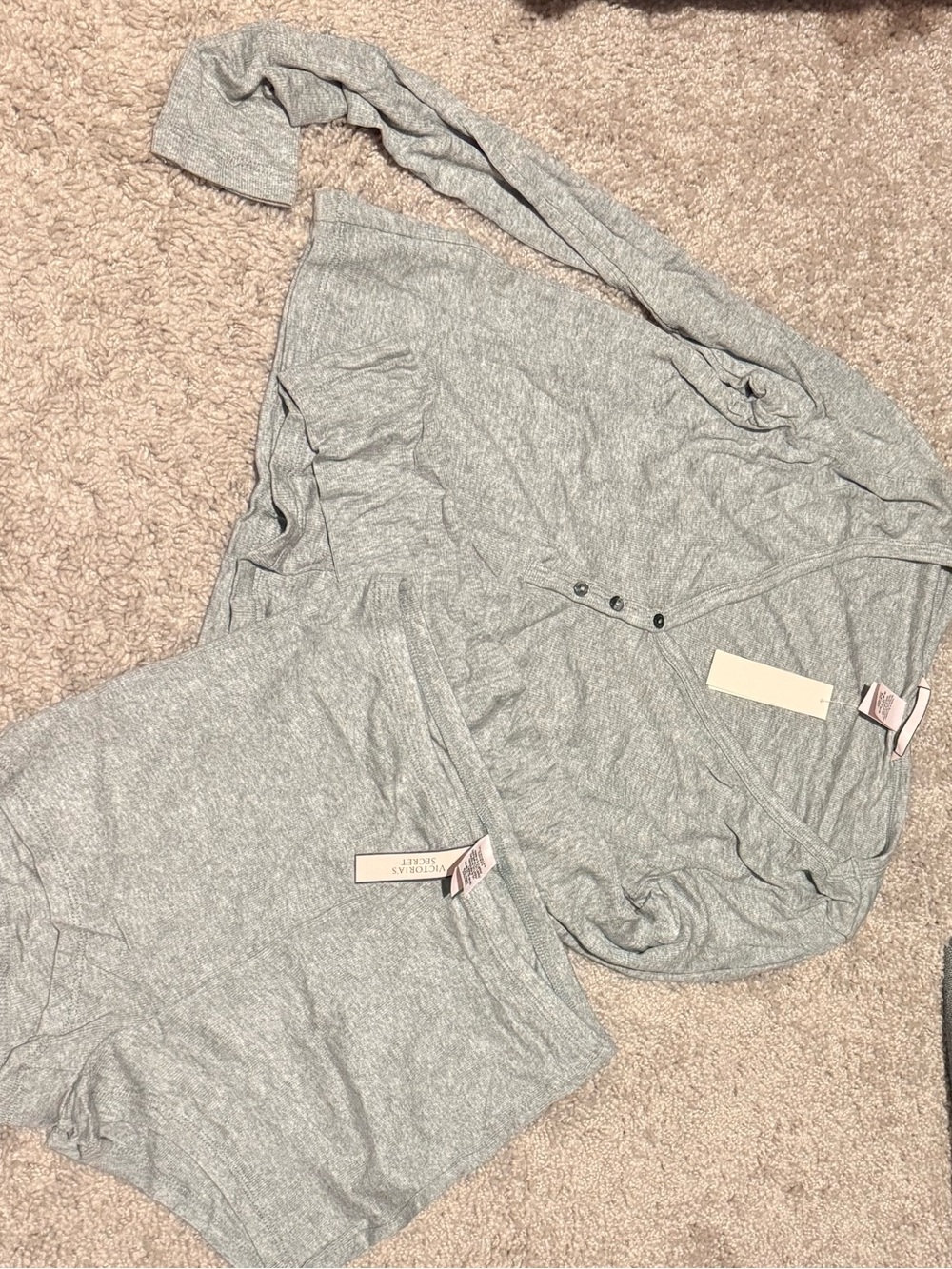 Victoria's Secret Heather Gray Two-Piece Lounge Set